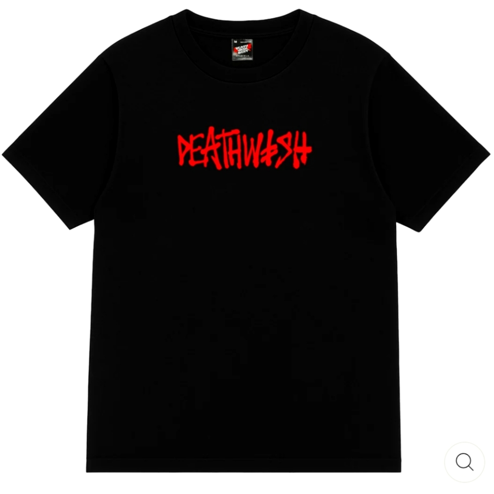 Men's OG Deathspray "DEATHWISH"  Logo Black Short Sleeve T-Shirt